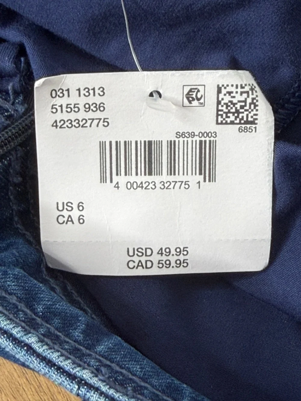 AE Cotton Pleated Denim Mini Skort American Eagle Size 6 NWT